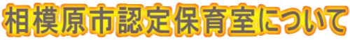 相模原市認定保育室について